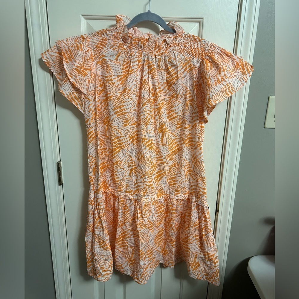 2/$28 The Pants Store Orange Print Dress Size Large NWT Perfect For Game Day!‎